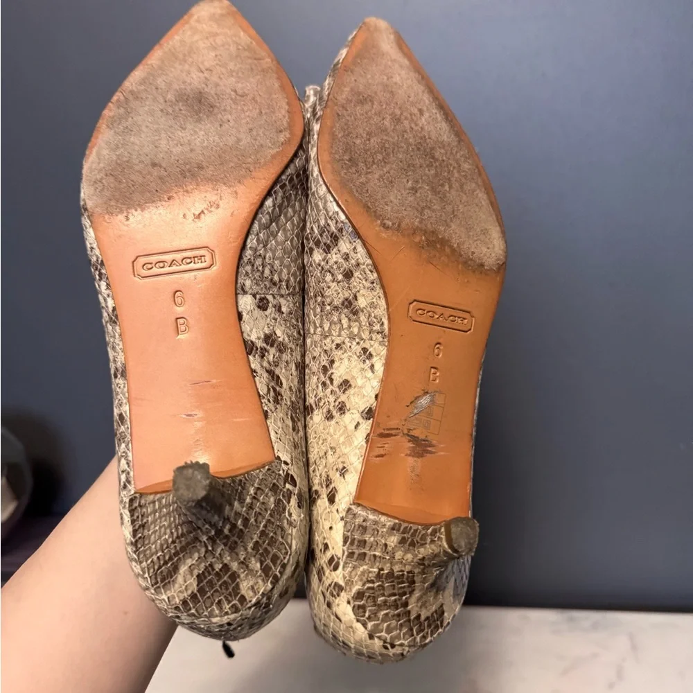 Coach snake print kitten heels - Picture 6 of 7